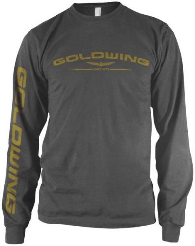 Honda collection gold wing long sleeve tee charcoal extra large xl 54-7170