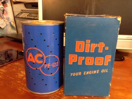 Vintage ac oil filter pf-122 nos original box buick oldsmobile pontiac gm chevy