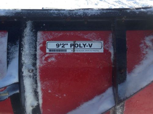 Boss 9' 2 v blade snow plow v poly blade