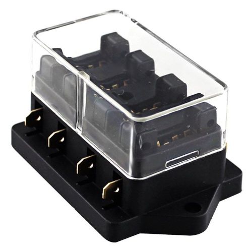Universal car vehicle 4 way circuit blade fuse box automotive block holder
