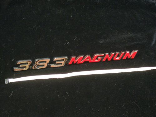 1971 dodge challenger 383 magnum  emblem vintage w/pegs nice!