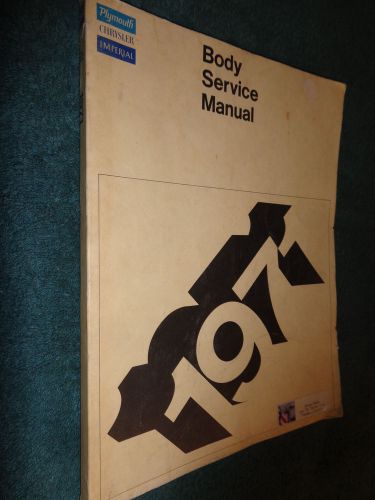 1971 plymouth / chrysler / imperial body shop manual / original body book