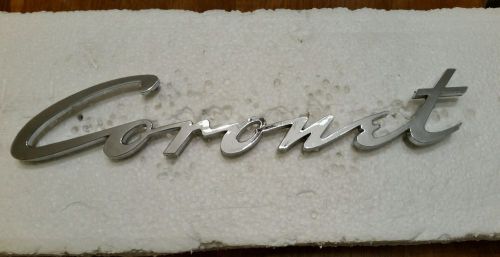 1958 dodge coronet fender/quarter panel  &#039;coronet&#039; script emblem nos very nice !