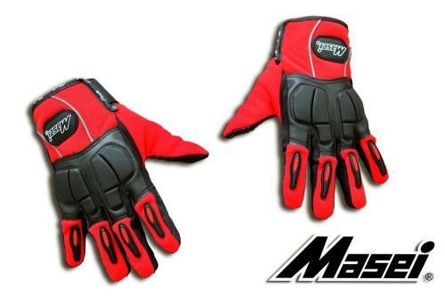 Masei helmet 105 red motorcycle motocross bike hjc monster bull glove m/l/xl