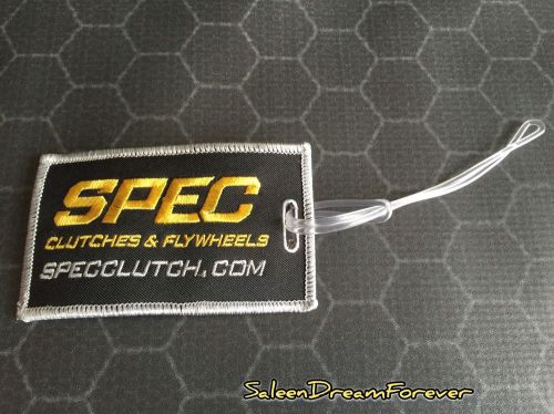 Spec clutches &amp; flywheels embroidered patch bag tag frm 2010 mustang ford shelby