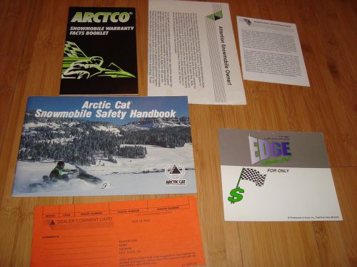 1991 arctic cat snowmobile safety handbook and flyers