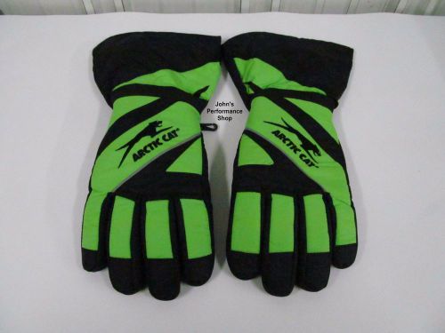 Arctic cat 2017 green &amp; black advantage snowmobile gloves s m l xl 2x 5272-151