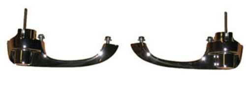 Gm outer door handle kit chrome w/ push buttons lh + rh camaro nova chevelle gto