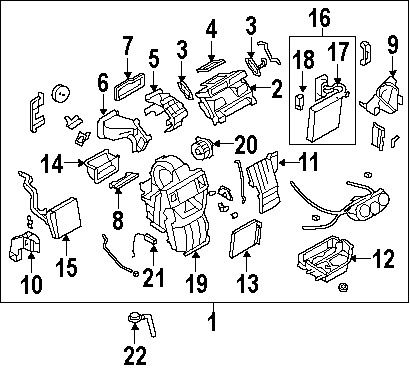 Nissan 27210em40b genuine oem ac &amp; heater assy
