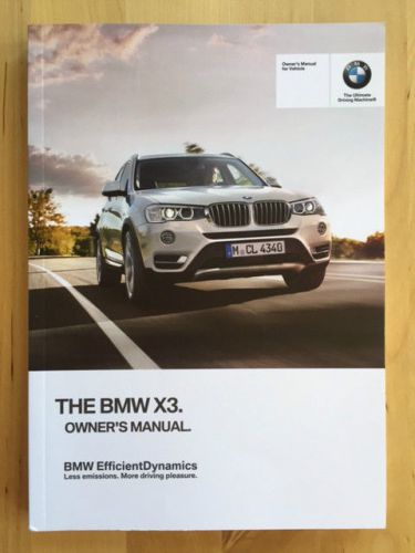 New bmw x3 28i 28d 35i x-drive english owner&#039;s manual 2011-16