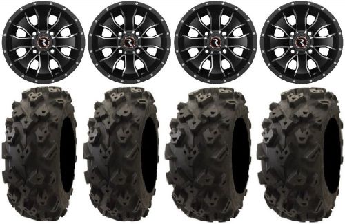 Raceline mamba 14" wheels black 27" black diamond tires polaris rzr 1000 xp