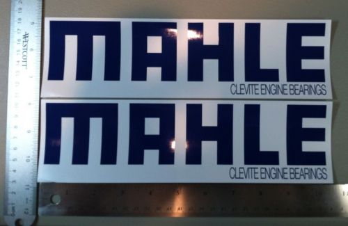 Lot of 2 mahle racing stickers. 3 x 10 1/2 inches. original and authentic. large
