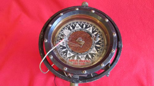 Vintage wood freeman autopilot cig control compass