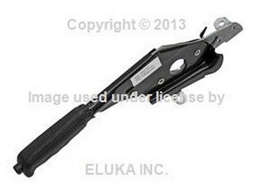 Bmw genuine factory parking brake lever with handle - black leather e36 z3