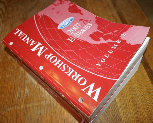 2007 ford econoline  e-150 250 e-350 van factory service shop manual 2vol set