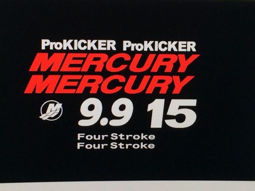 Mercury outboard verado prokicker 9.9 or 15hp decal set
