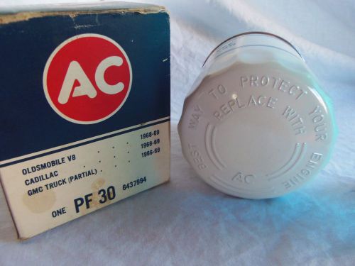 Nos ac pf30 oil filter gm 6437994 1967 68 69 70 olds 442 g/s gto