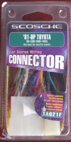 81-up toyota scosche car stereo wiring connector