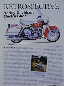 Harley-davidson electra glide motorcycle retro article 1965 to 2000