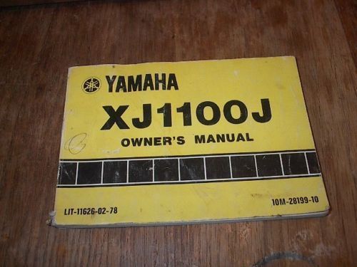 1982 yamaha xj1100 maxim 1100 motorcycle owners manual -xj 1100 j-maxim-xj1100j