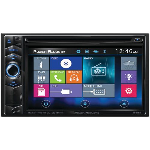 Power acoustik pd-624hb 6.2" double-din in-dash lcd touchscreen dvd receiver ...