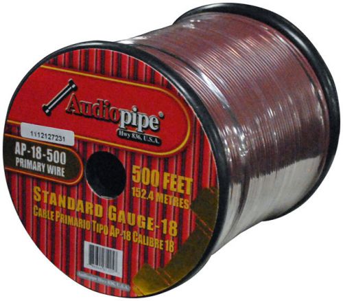 18 gauge 500ft primary wire brown audiopipe ap18500brown wire
