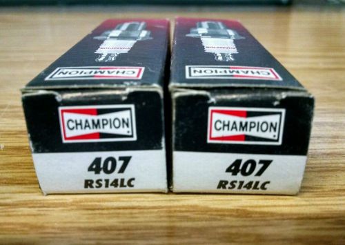 (2) champion~stock #407~rs14lc~spark plugs  nos