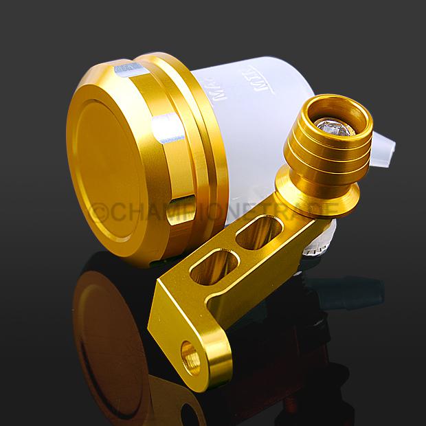 Motorcycle golden master cylinder fluid oil reservoir front brake clutch tank x1