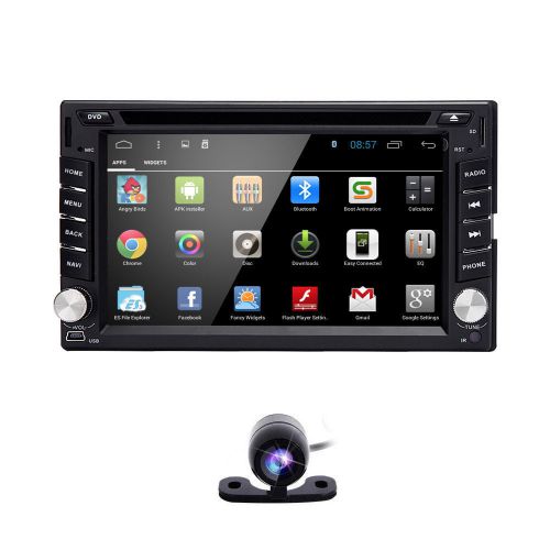 Quad core android 4.4 3g wifi double 2din car radio stereo dvd player gps nav