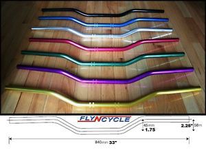 Bike-it purple low unbraced handle bars 7/8&#034; (22.2mm)