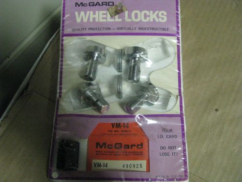 Mcgard wheel locks '68 &amp; up vw beetle &amp; audi 14mm x1.5 bolt for mag wheels