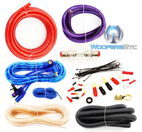 4 gauge pro amp wiring kit amplifier install power ground rca complete wire set