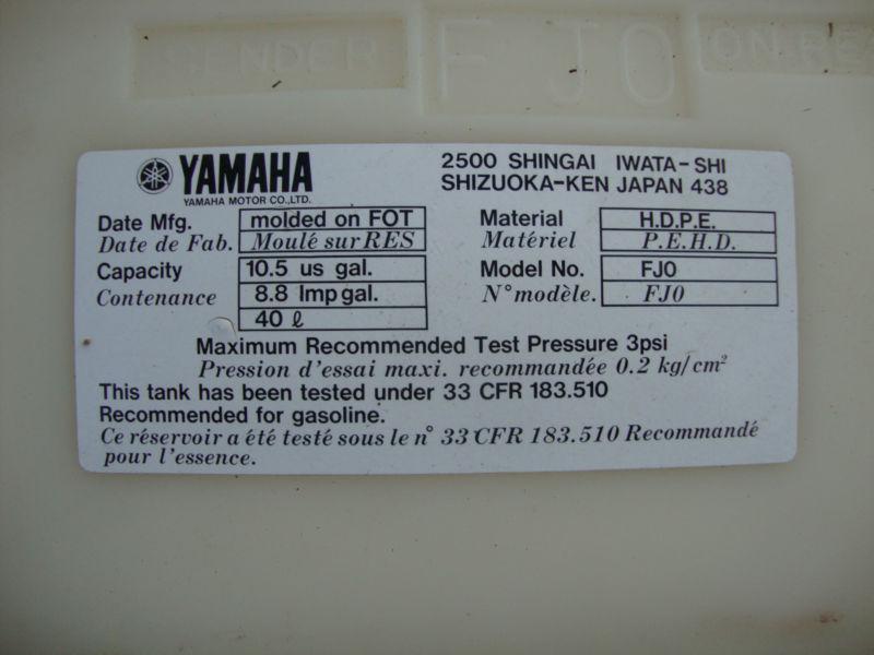 YAMAHA WAVERUNNER 3 lll 650 701 700 COMPLETE GAS TANK PETROL WR3 95 94 93 92, US $24.99, image 4