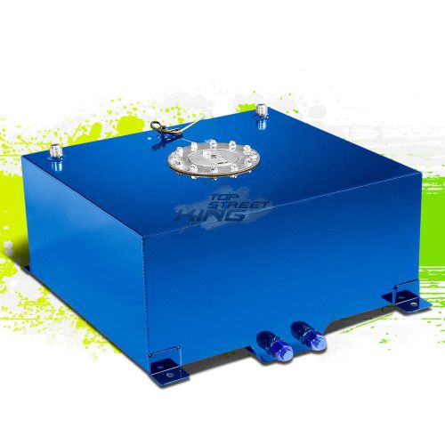 15.5 gallon lightweight race blue aluminum gas fuel cell tank+ sender 20x18x10"