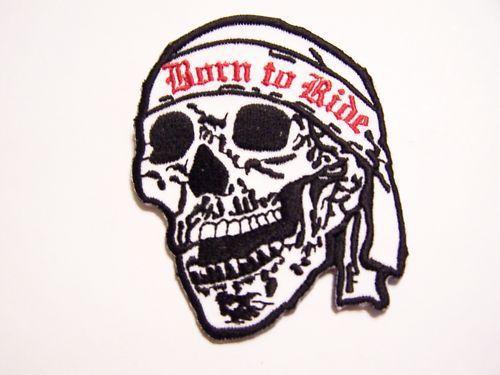 #0428 motorcycle vest patch born to ride