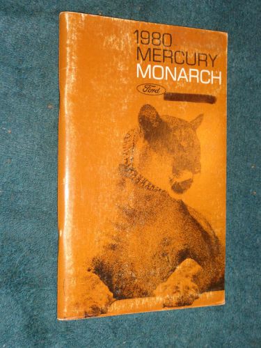 1980 mercury monarch owner&#039;s manual / owner&#039;s guide / good original!!!