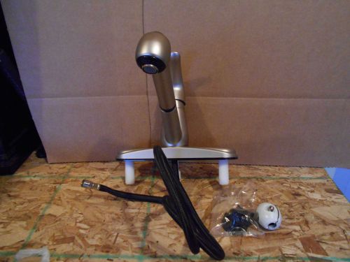 *rv single handle pull out kitchen faucet brush nickel
