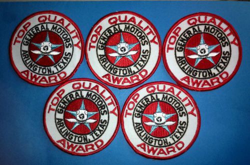 5 lot vintage 1970's general motors top quality award jacket uniform patches