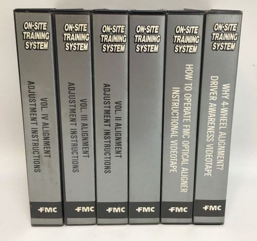 Lot of 6 vhs tape fmc on-site training system car repairs-alignment instructions
