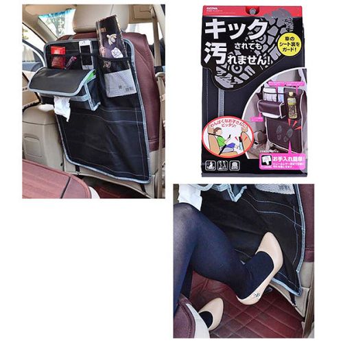 Car back seat headrest organizer multi-pocket storage bag protection back seat