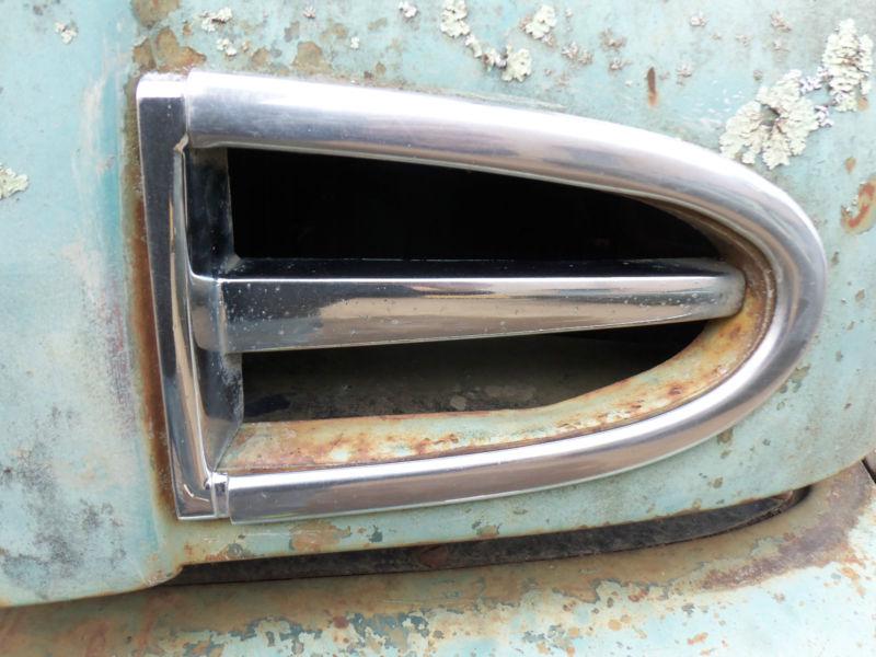 48 49 50 FORD PICKUP TRUCK HOOD BULL NOSE MOLDINGS LATCH RELEASE HANDLE LEVER, US $125.00, image 2