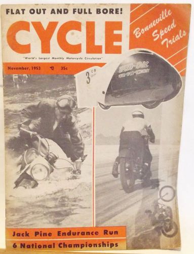 Cycle magazine november &#039;1953 bonneville speed trials, enfield meteor 700 test