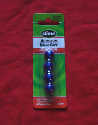 Slime 20130 aluminum valve caps blue - looks great on cars and bikes/bicycles