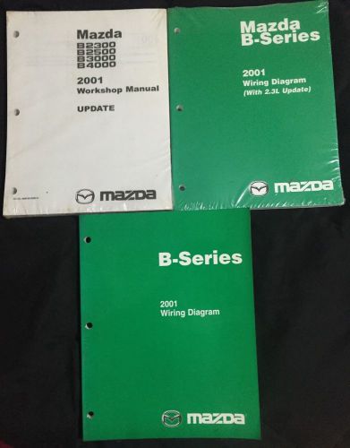 2001 mazda b-series truck factory oem service repair shop manual set