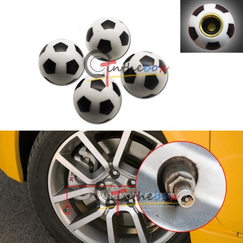 (4) football style tire wheel valve dust caps auto wheel valve caps air dust