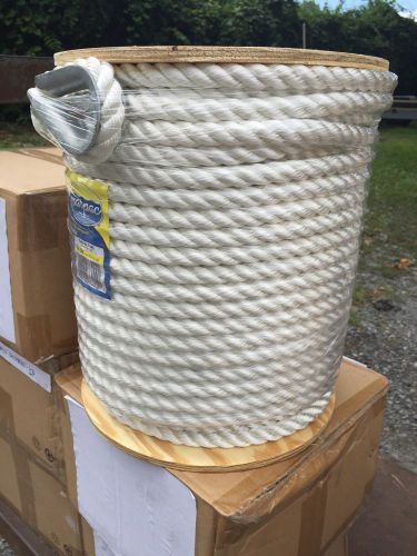 Marpac white 5/8" x 300' twisted nylon anchor line with spliced thimble