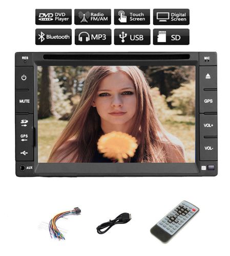 Double 2din 6.2&#034; in dash auto radio stereo hd car dvd cd player bluetooth mp3 sd