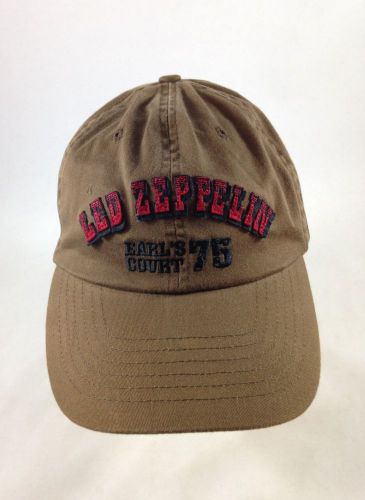 Led zeppelin earl&#039;s court &#039;75 brown fitted baseball cap hat sample hat s/m
