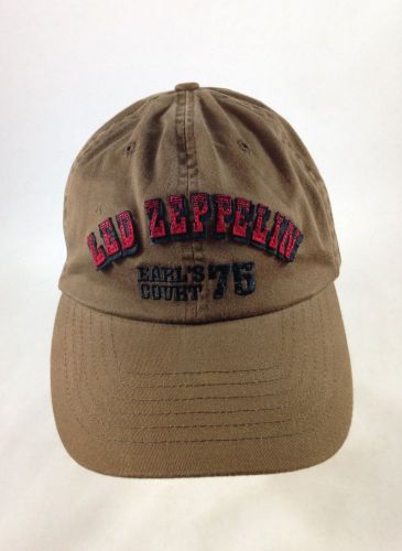 Led zeppelin earl's court '75 brown fitted baseball cap hat sample hat s/m
