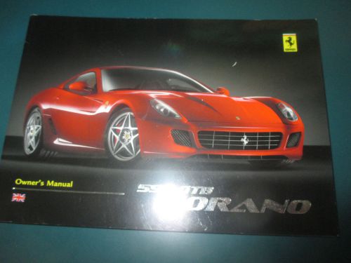 Ferrari 2009 gb version owners manual / handbook print # 3399/08 part # 81206200